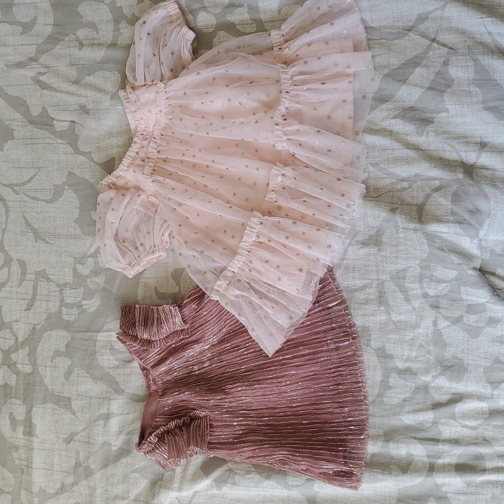 Cat & Jack Shimmering Newborn Baby Dresses